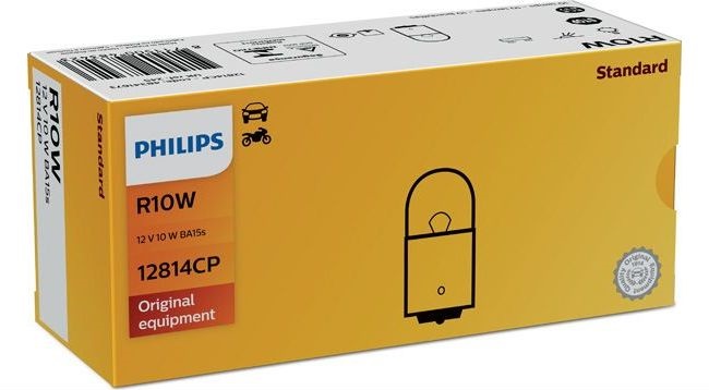 Лампа 12V R10W BA15s PHILIPS