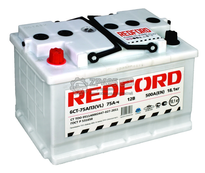 Аккумулятор REDFORD 75(1) прямой