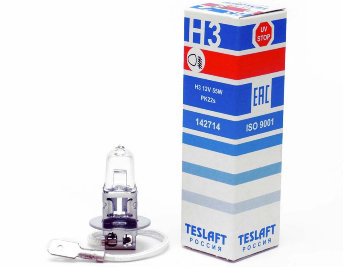 Лампа галогеновая Н3 55 W 12V TESLA