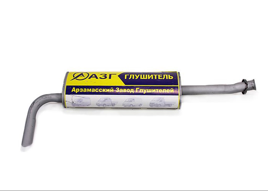 Глушитель для а/м ГАЗ-3302, 3221 дв.CUMMINS 2.8, УМЗ-4216 ЕВРО-4 выход боковой усиленный АЗГ