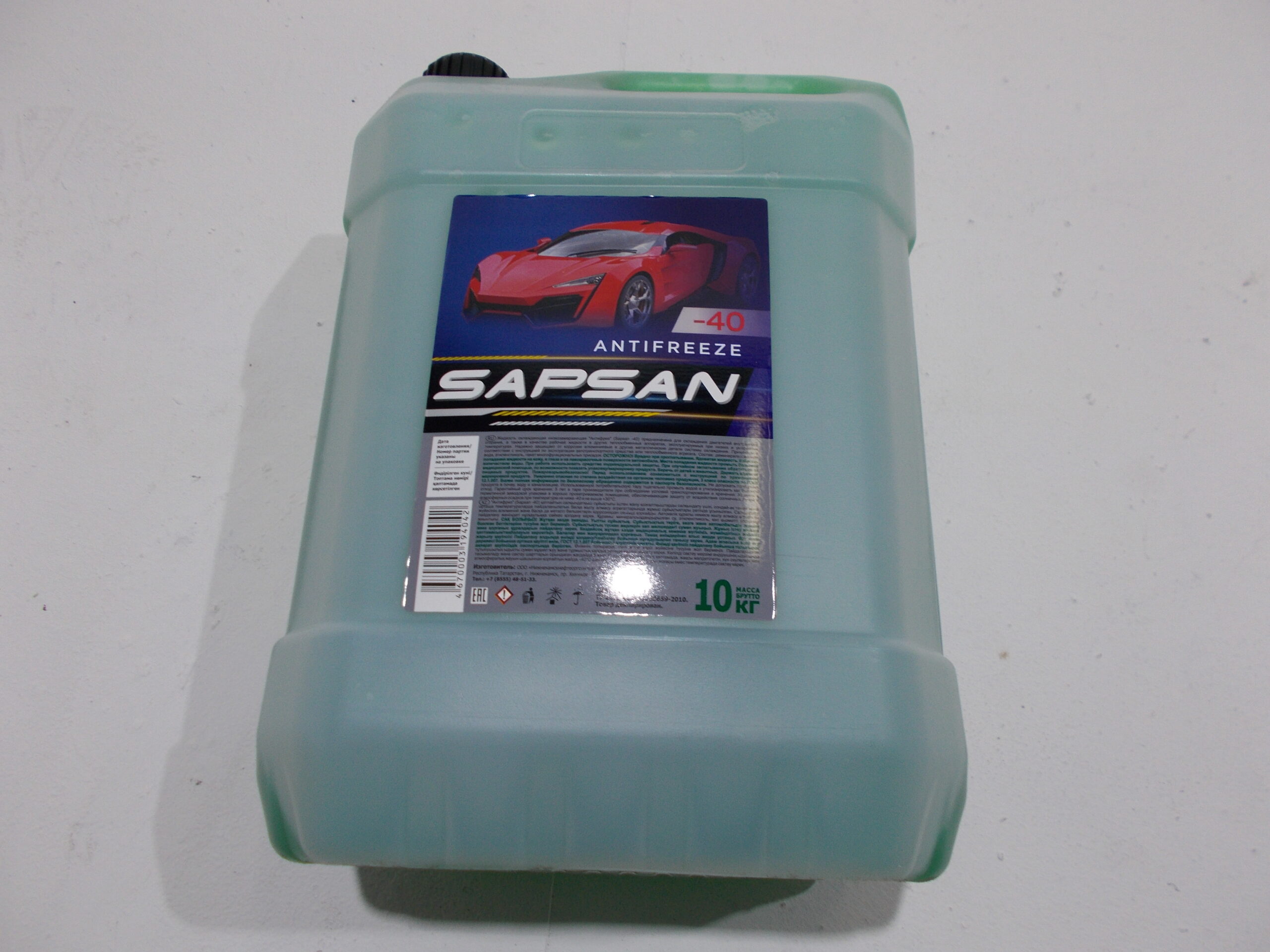 Антифриз SAPSAN G12 10кг красный
