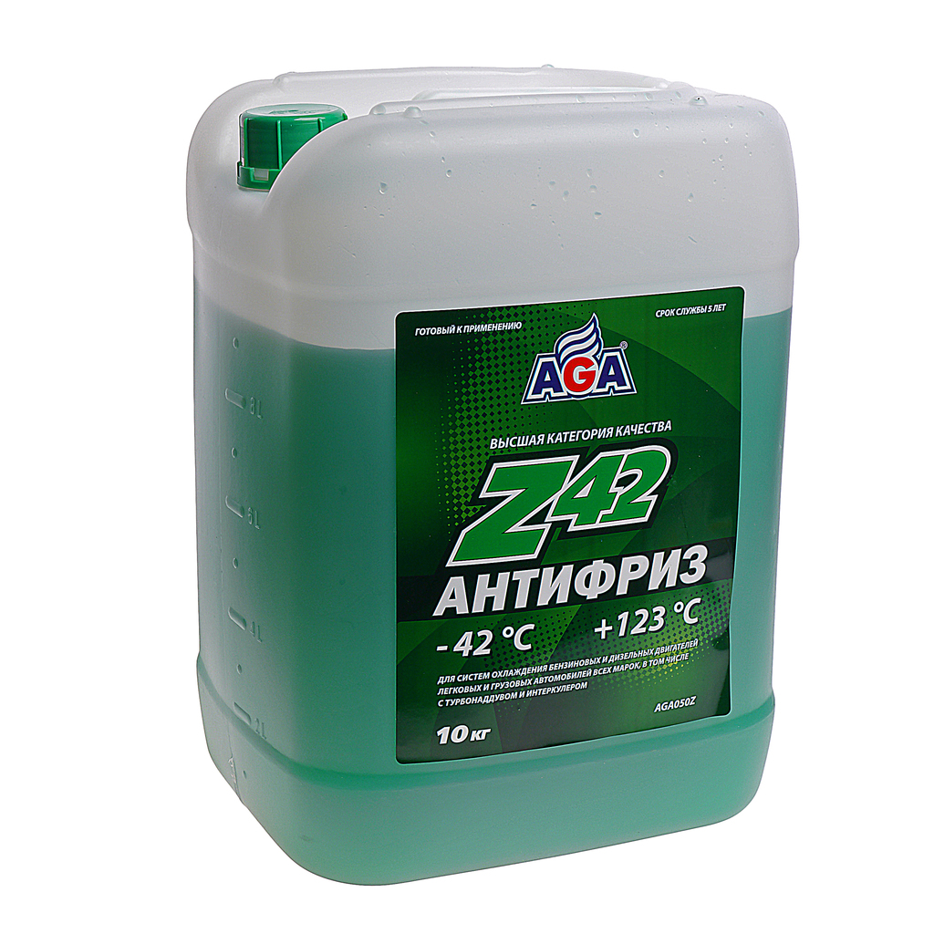 Антифриз AGA-40 050Z 10кг зелёный