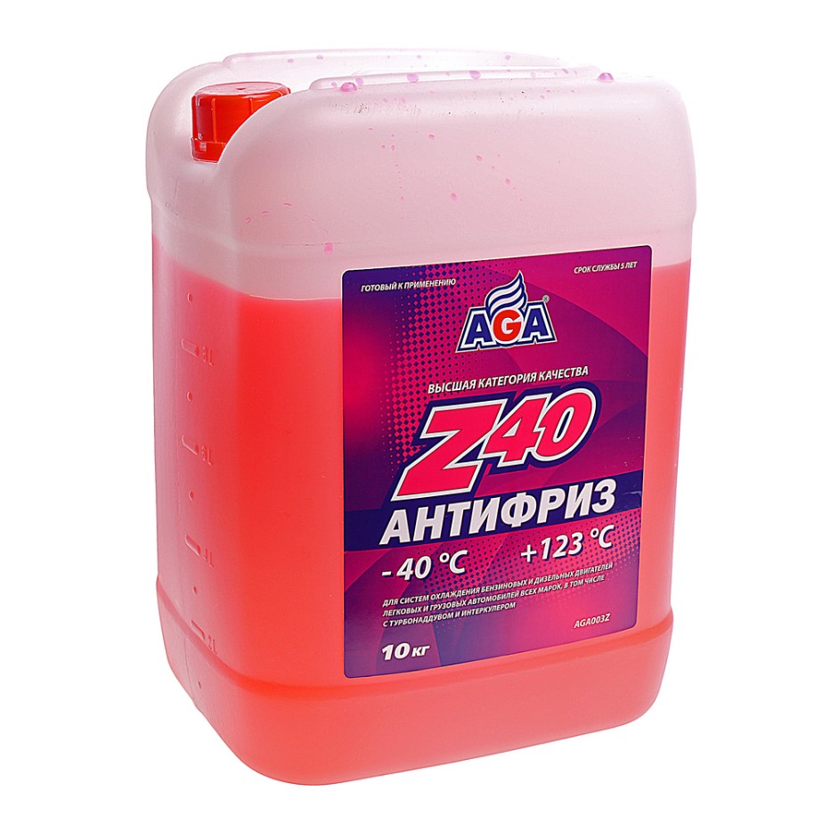 Антифриз AGA-40 003Z 10кг красный