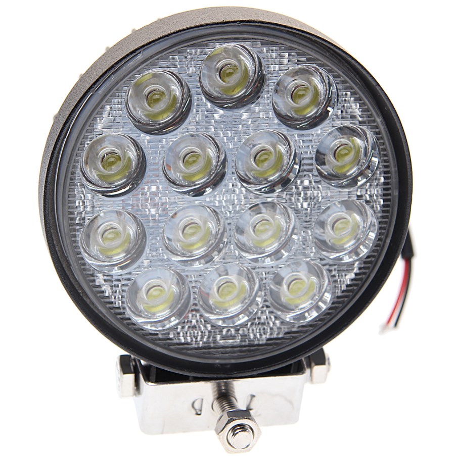 Фара рабочего света круглая 116х116x70мм 42Вт (14 LED) рассеянный свет (Flood) 12-24V MEGAPOWER